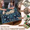 Cquwb Deep Blue Green Chinese Dragon Mahjong Mat 31.5"x31.5", Traditional Oriental Chinoiserie Non-Slip Noise Reduction Gaming Mat for American Mahjong Poker Card Board Games Dominoes view 4