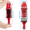 4PCS Aluminum Oil Shocks Front & Rear, 100mm/115mm Big Bore Shock Absorber Set for 1/10 RC Truck Upgrade (5862 Size Replacement) (Red) view 2