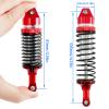 4PCS Aluminum Oil Shocks Front & Rear, 100mm/115mm Big Bore Shock Absorber Set for 1/10 RC Truck Upgrade (5862 Size Replacement) (Red & Silver) view 2