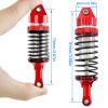 4PCS Aluminum Oil Shocks Front & Rear, 100mm/115mm Big Bore Shock Absorber Set for 1/10 RC Truck Upgrade (5862 Size Replacement) (Red & Silver) view 3