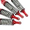 4PCS Aluminum Oil Shocks Front & Rear, 100mm/115mm Big Bore Shock Absorber Set for 1/10 RC Truck Upgrade (5862 Size Replacement) (Red & Silver) view 4