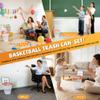 3pcs Trash Can Basketball Hoop, Basketball Hoop Trash Can Set, Wastebasket Includes Clip On Basketball Hoop and Flat Free Ball,Fun Basketball Gift for Office, Classroom, Living Room, Party, Gym view 3