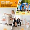 3pcs Trash Can Basketball Hoop, Basketball Hoop Trash Can Set, Wastebasket Includes Clip On Basketball Hoop and Flat Free Ball,Fun Basketball Gift for Office, Classroom, Living Room, Party, Gym view 4