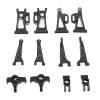 Aluminum Alloy RC Car Suspension Arm Set, Front Rear Swing Arm with Steering Cup and Axle Holder, Upgraded Replacement Parts for MJX 14210 14209 1/14 Scale RC Vehicles (Black) view 3