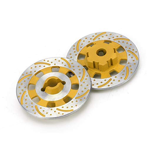 Qiilu High Performance 1/7 RC Brake Disc Parts Fit for Unlimited Desert Racer UDR 1/7 RC Car High Compatibility (Yellow)