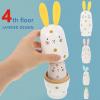 Toyvian Bunny Rabbit Nesting Dolls 4-Layer Matryoshka Doll Ornament Set for Kids Play Party Present Easter Decor Home Display 7.08 X 2.55 X 2.55 in view 3