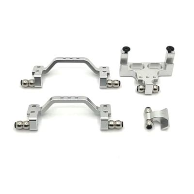 RC Cars Models For Wpl C64 C64-1 1/16 Metal Link Rod Mount Pull Rod Bracket Servo Mount Base RC Car Upgrade Parts Accessories Upgrade Replacement Use(Silver)