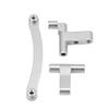 Aluminium Alloy Steering Servo Saver Complete Mount, RC Steering Servo Saver for FS 1/18 Scale RC Truck, CNC Machined with Anodized Finish and Included Installation Screws (736010S Silver) view 2