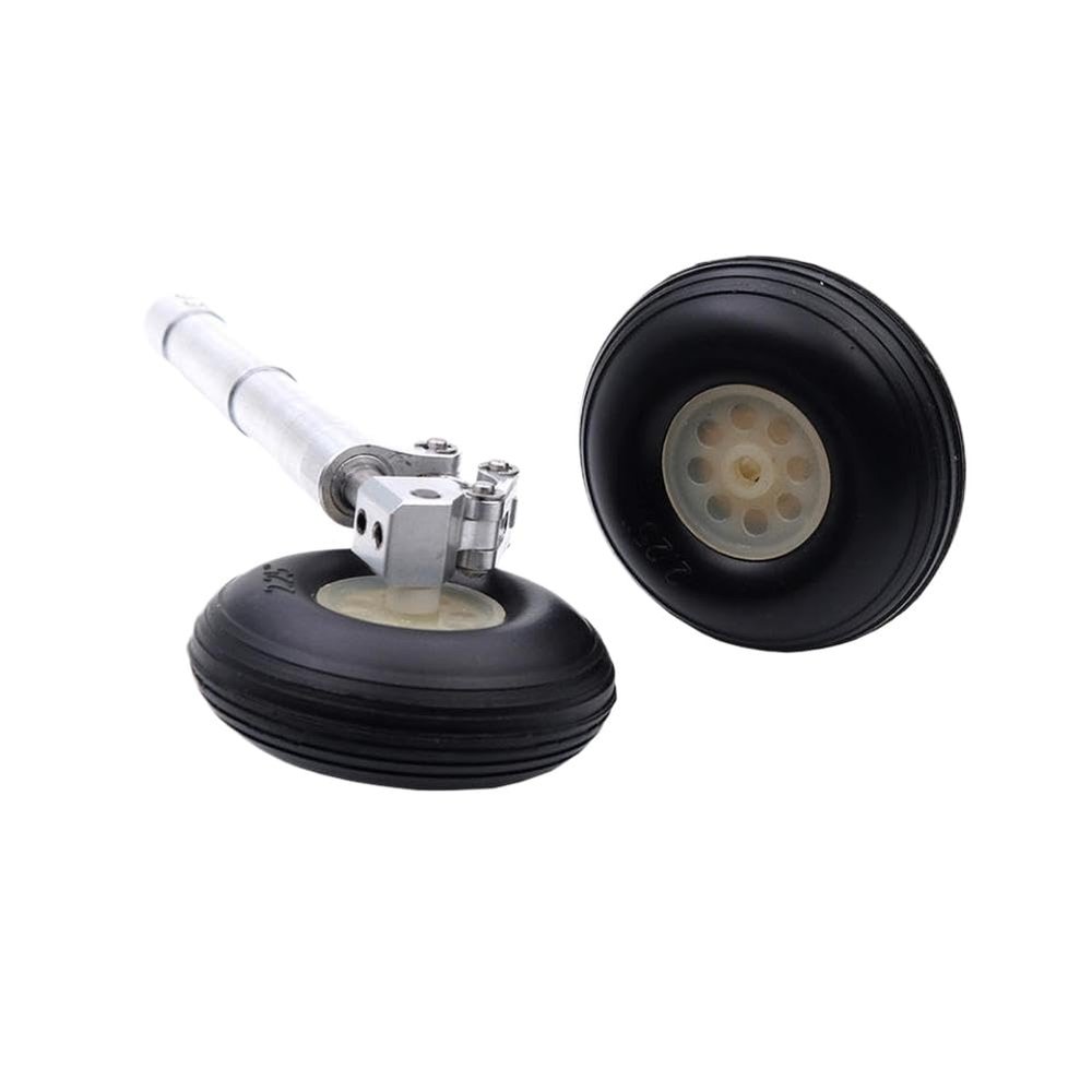 2pcs PU Tires Dia 4mm 2.25 Inch 57mm RC Model Wheels Tires Compatible with Jet Fix Wing Plane Retract Landing Gears