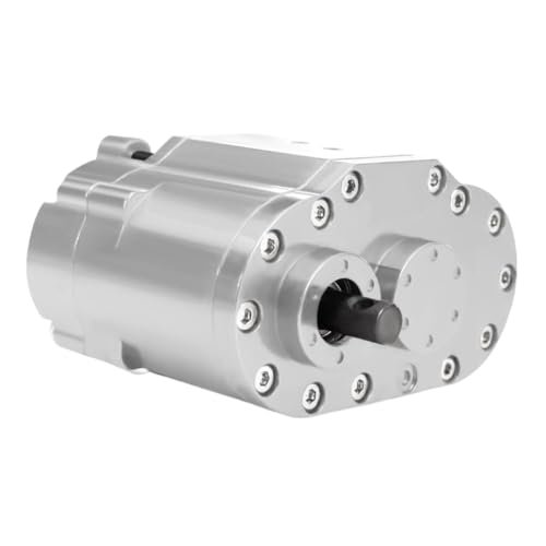 2-Speed 48P Transfer Case Transmission Gearbox with Steel Gears Ratio 1.8:1 0.7:1 Compatible with 1/10 RC Crawler(Silver)
