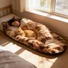 Adult Soft Sleeping Bag Plush Cat Envelope Sleeping Bag for Camping, Sleepovers & Home Lounging, Washable Warm Blanket 68.9x31.5 (cat B) view 2