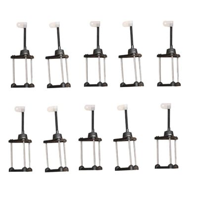 10PCS Adjustable Control Horns Rudder Angle with Bearing Diameter 2mm M3x24 M3x34mm Rocking Arm Lifting Eye Nut Compatible with RC Airplane DIY(M3x34mm)