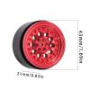 5mm Hex 40 * 17mm Alloy Beadlock Wheels for MN82S MND90 MN99S MN78 1/12 RC Crawler Metal Locking Rims Upgrade Parts(A Silver) view 2