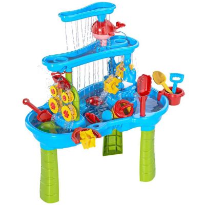 DoBoAoFa Sand Water Table, Toddlers Sensory Play Table Rain Showers Play Table Toy for Summer Beach Kids 2+