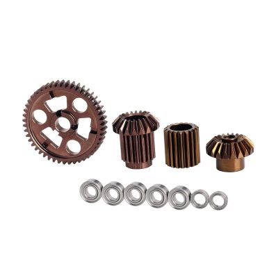 1/10 RC Truck Car Aluminum Front Transmission Gear Set Gearbox Gears for Tamiya confident