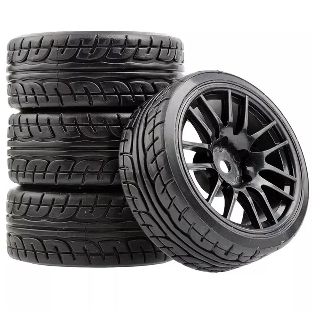 RC Cars Spare Parts For MJX For HYPER GO For Tamiya For 14303 14302 14301 For TT01 For TT02 Plastic HubcapTires RC Repair Modify Upgrade Accessories(Black,C)