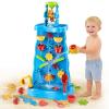 DoBoAoFa Waterfall Explorating Wall, Double-Sided Toddlers Water and Sand Table, Kids Summer Outdoor Activity Large Sensory Table, 35 Pieces Toy Accessories 3+ view 1