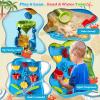 DoBoAoFa Waterfall Explorating Wall, Double-Sided Toddlers Water and Sand Table, Kids Summer Outdoor Activity Large Sensory Table, 35 Pieces Toy Accessories 3+ view 4