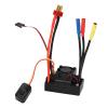 60A RC Car ESC Brushless Sensor Electronic Speed Controller with Cooling Fan and 3A BEC Compatible with 1/10 Scale Short Course Truck and Buggy Water Proof and Dust Proof Design view 1