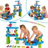 DoBoAoFa Kids Summer Beach Multi-Level Design Sand Water Table, Toddlers Sensory Play Table, Large Outdoor Activity Toys for Multiple Children view 4