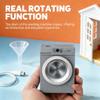 1:12 Scale Dollhouse Miniature Washing Machine, Real Rotating Drum with Openable Lid & Drain Pipe, Micro Landscape Decoration Accessories (Pink) view 4