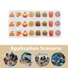 BESPORTBLE 1 Set Food-Themed Portable Mahjong Game: Two Player Mahjong Tile Set with Design - Travel Size Board Game for Beach, Picnic, Family Fun view 2