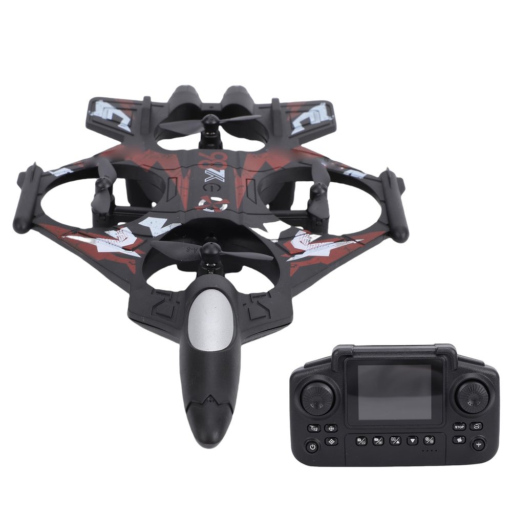 Drfeify RC Airplane, 2.4G Fixed Wing Remote Control Aircraft with Camera, 3 Speed 360 Flip Flight with LED for Beginners (Red)