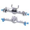 +9mm Aluminum Front and Rear Straight Axle Set with Hydraulic Style Steering Link 1/24 Scale for Axial SCX24 90081 C10,for Deadbolt (Titanium Set) view 1