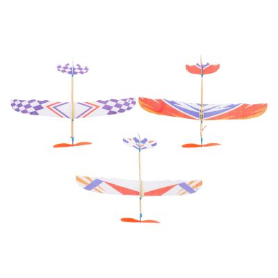 NUOBESTY 3pcs DIY Rubber Band Powered Aircraft Airplane Model