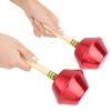 2Pcs Sand Hammer Percussion Instrument, Orff Preschool Musical Toy, Colorful Aluminum Shaker with Solid Wood Handle for Kids Music Education and Creative Play (Red) view 2