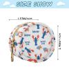 WIFIU Lobster Hermit Crab Print Baby Pacifier Holder Case with Clip Portable Pacifier Storage Organizer Round Container Pouch Box Fits Diaper Bag Stroller Purse view 3