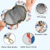 WIFIU Lobster Hermit Crab Print Baby Pacifier Holder Case with Clip Portable Pacifier Storage Organizer Round Container Pouch Box Fits Diaper Bag Stroller Purse view 4