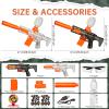 2 Pack Splatter Blaster Electric Toys Transparent Style(Black & White) - Rechargeable Quick-Release Batteries, Goggles, Target for Age 14+ view 2