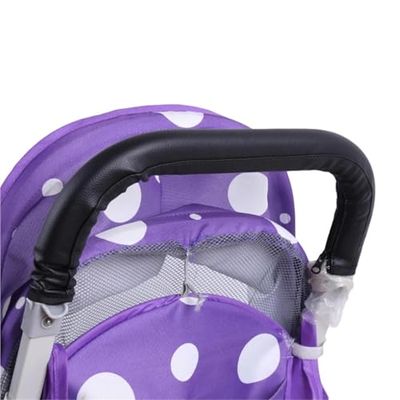Baby Stroller Armrest Cover PU Protective Case Armrest Covers Handle Wheelchairs Pram Stroller Accessories(Black)