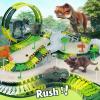 Coroiesty 173 PCS Dinosaur Race Tracks for Kids Toys with 360 Loop Ramp view 3