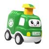 Inertia Toy Car for Toddlers 1-3 Years Old, Push and Go Car, Green Cartoon Wind Up Car for Preschool Learning view 2
