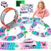 Coroiesty 215 PCS Unicorn Race Tracks for Kids Toys with 360 Loop Ramp view 1