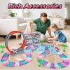 Coroiesty 215 PCS Unicorn Race Tracks for Kids Toys with 360 Loop Ramp view 2