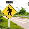 30IN Solar Powered Flashing LED Pedestrian Crossing Sign for Urban Roads & Schools, High Visibility Safety Light, Eco-Friendly Traffic Signal view 1