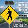 30IN Solar Powered Flashing LED Pedestrian Crossing Sign for Urban Roads & Schools, High Visibility Safety Light, Eco-Friendly Traffic Signal view 2