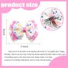 2PCS 3.5'' Pink Glitter Birthday Hair Bows, Birthday Girl Hair Accessories view 2