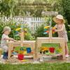Water Table for Toddlers, Adjustable Height Wooden Sand and Water Table with 2 Collapsible Bins, Acrylic Activity Board, Water Track Toys & 16-Piece Play Set, Indoor Outdoor, Ages 3+ view 2