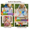 Water Table for Toddlers, Adjustable Height Wooden Sand and Water Table with 2 Collapsible Bins, Acrylic Activity Board, Water Track Toys & 16-Piece Play Set, Indoor Outdoor, Ages 3+ view 3