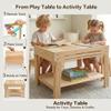 Water Table for Toddlers, Adjustable Height Wooden Sand and Water Table with 2 Collapsible Bins, Acrylic Activity Board, Water Track Toys & 16-Piece Play Set, Indoor Outdoor, Ages 3+ view 4