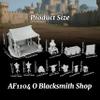 25mm Scale Unpainted TTRPG Workshop with Anvil, Furnace & Weapon Racks, Fantasy Map Props for Dungeons and Dragons,Gothic Forge & Armory Scatter Terrain - Blacksmith Shop(AF1104 O) view 3