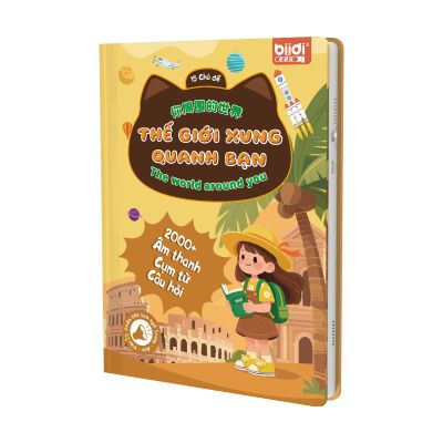 Biidi Vietnamese-English Bilingual Sound Book for Kids,Vietnamese-English Learning Toy|1500+ Sounds, 15 Topics, Interactive Learning Toy for Toddlers 3 Years+|Learn Vietnamese Vocabulary