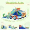 AirMyFun Inflatable Dinosaur Water Slide with Dual Racing Slides, 6-in-1 Mega Water Park for Kids with Soccer Goal and Basketball Hoop, 750W Blower Included view 2