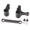 DIQYRS RC Parts Compatible with LOSI 22S 1/10 RC Car Upgrade Parts for Racing Aluminum Carbon Fiber Pattern Bellcranks and Drag Link view 2