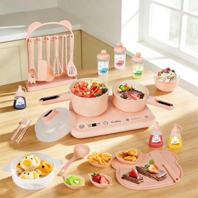 GoGoGoodie Montessori Kids Cooking Set Real, Mini Kitchen for Girl Chef Ages 8-12 (Pink)