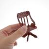 1:12 Scale Dollhouse Furniture Set - Wooden Writing Desk & Chair for Miniature Office view 4